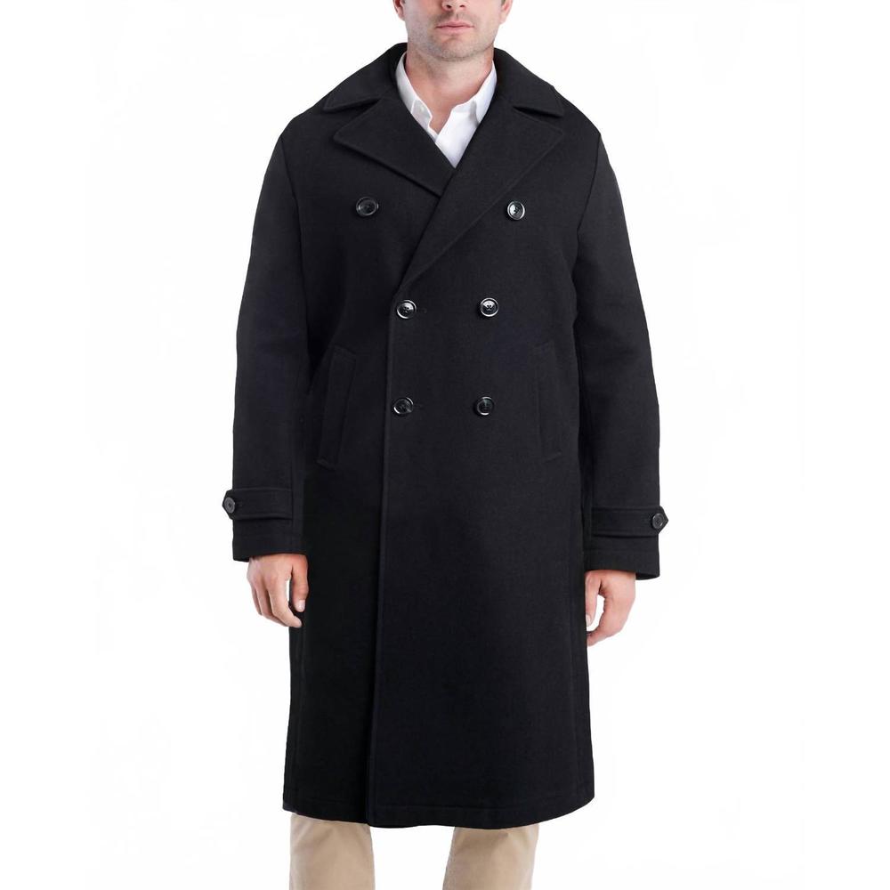 NEW LONDON FOG men's lille 46" officers coat in black